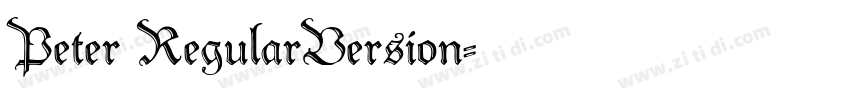 Peter RegularVersion字体转换